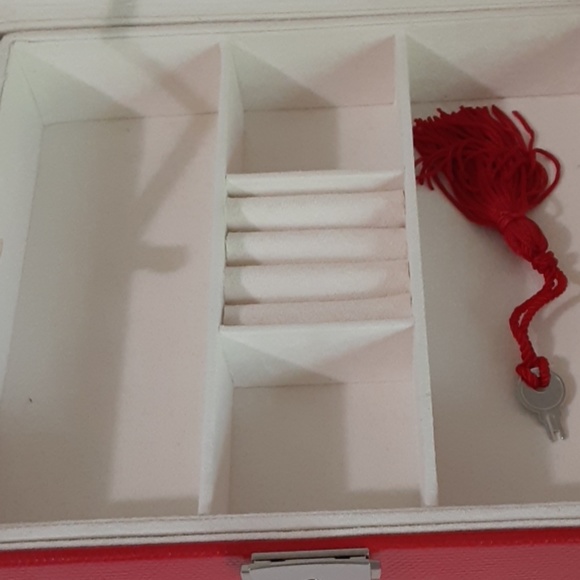 Clarins Paris Jewelry Box Red Removable Tray NWOT - Picture 2 of 7